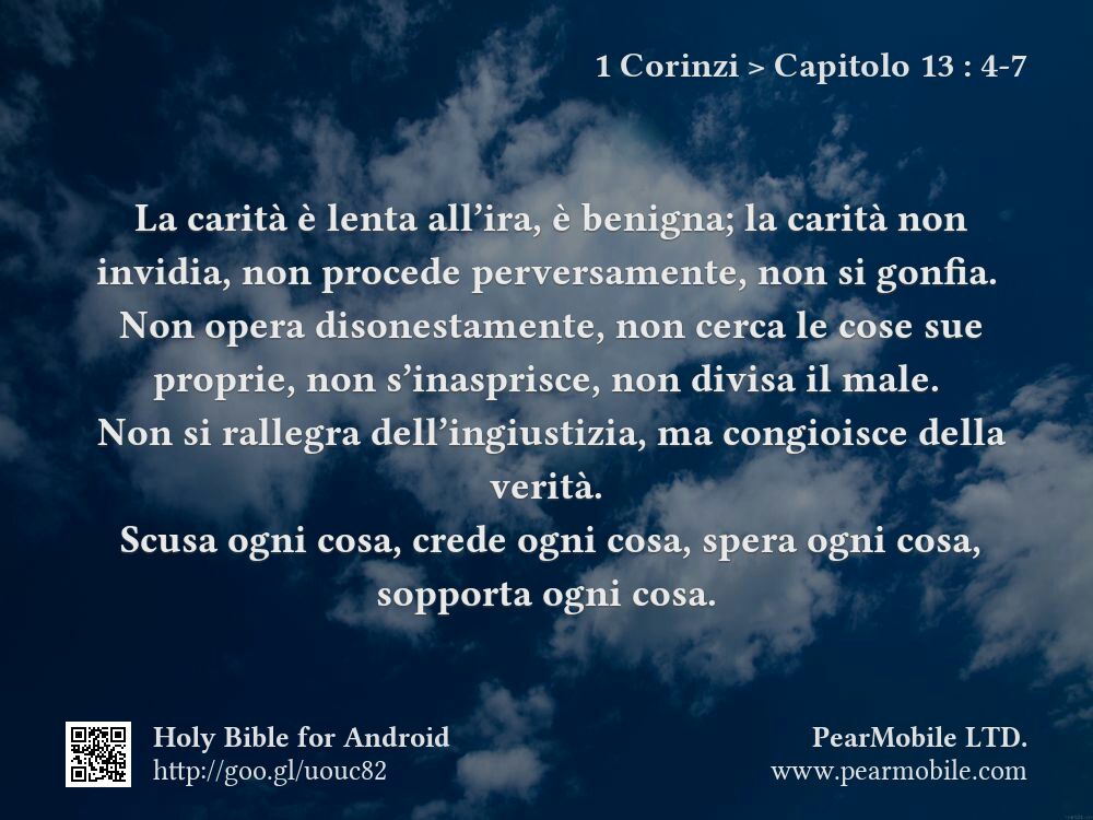 1 Corinzi, Capitolo 13:4-7